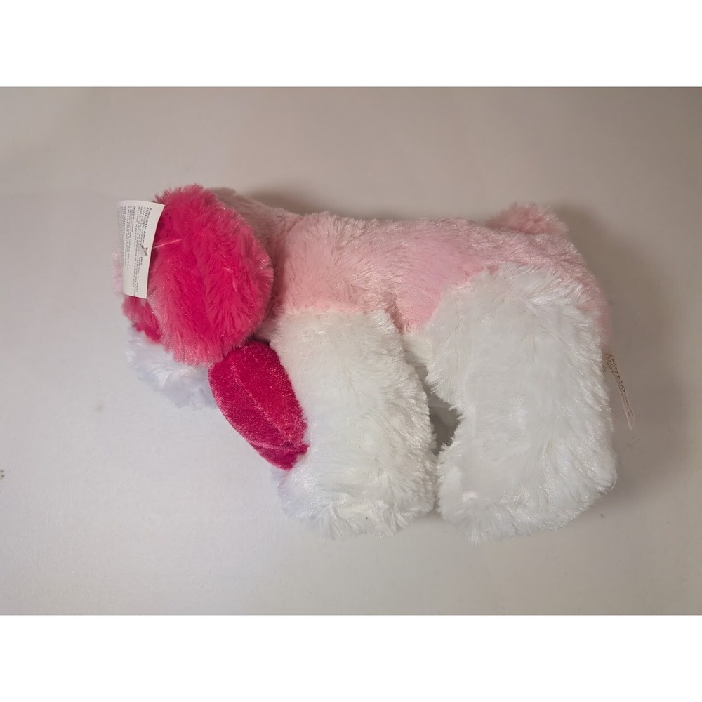 Dan Dee Valentine's Day Plush Puppy Dog 8" Pink White‎ Heart "Mine"